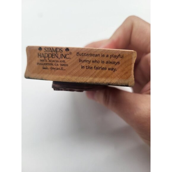 Stamps Happen BUTTERBEAN BUNNY Bag Of Carrots Nap Wood Mount Rubber Stamp #60032 - Picture 4 of 7